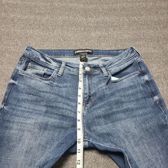 Permanent Womens Jeans 6 Blue Slim Bootcut Denim Pants Western Festival - Picture 3 of 9